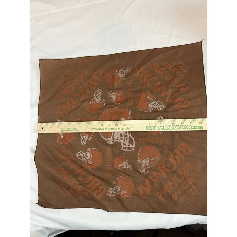 Vintage 1992 Cleveland Browns NFL Bandana 21x21 NSP Helmet All Over Print